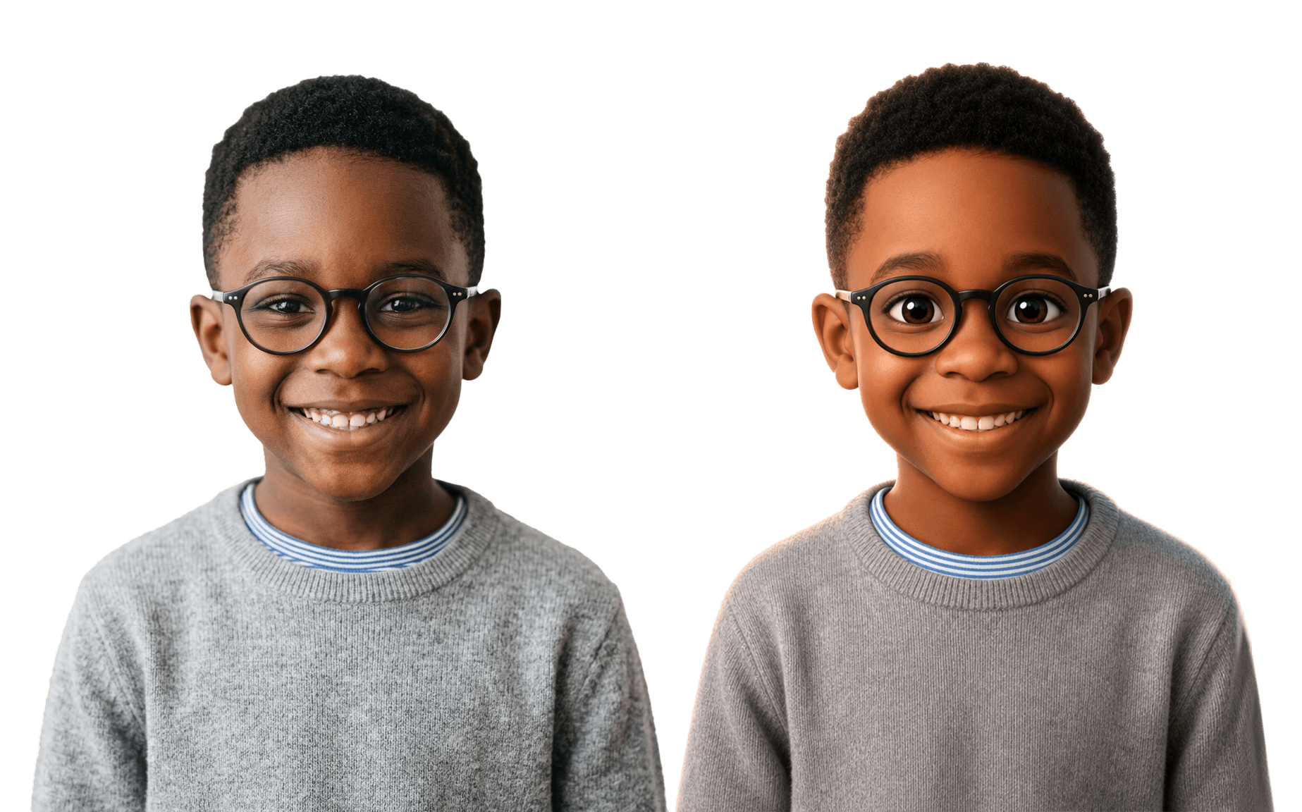 Photo de Théo transformée en illustration